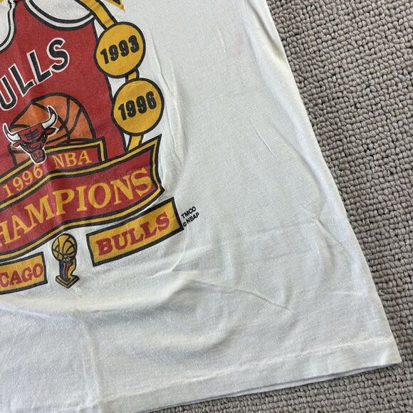 VTG NBA Chicago Bulls 1996 Greatest Team Ever Championship Men’s Large - Picture 8 of 12